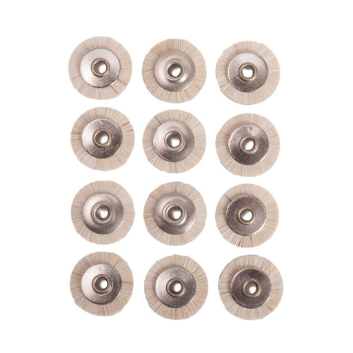 Pack-12 Soft 9/16" Natural Bristle Brushes-Unmounted With 3/32" Hole - Otto Frei