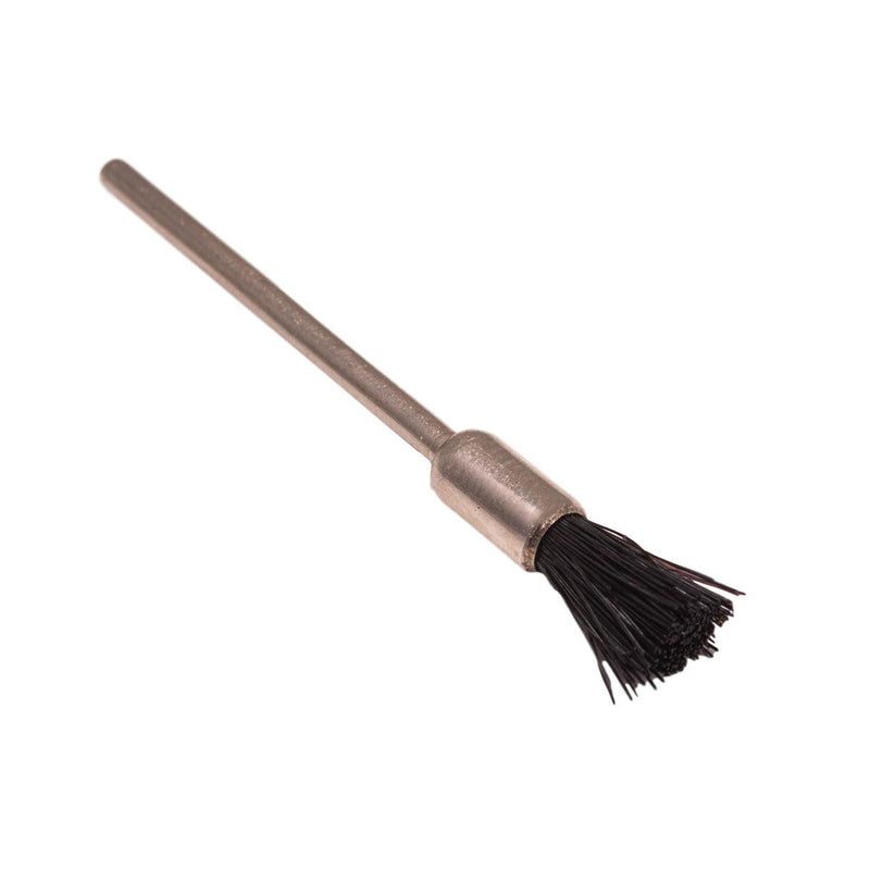 Pack-12 Stiff 3/8" Natural Bristle End Brushes-Mounted on 3/32" Shanks - Otto Frei