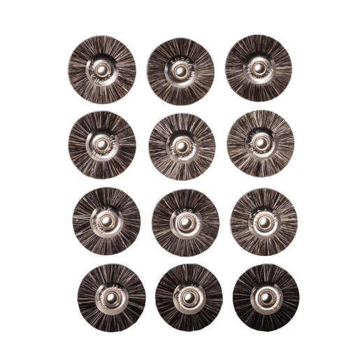 Pack-12 Supra MK 1" Soft Natural Bristle Brushes-Unmounted With 1/8" Hole - Otto Frei