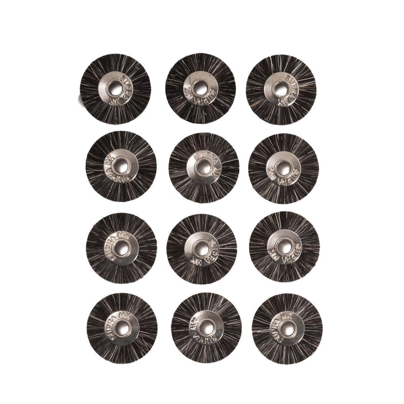 Pack-12 Supra MK 3/4" Soft Natural Brushes-Unmounted With 1/8" Hole - Otto Frei