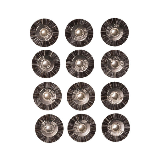 Pack-12 Supra MK 5/8" Soft Natural Bristle Brushes-Unmounted With 1/8" Hole - Otto Frei