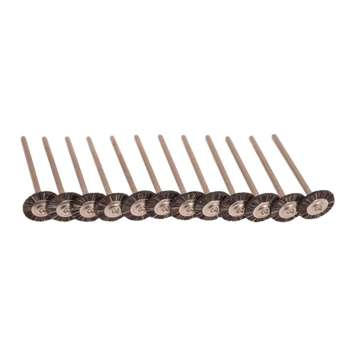 Pack-12 Supra MM Soft 9/16" Thin Single Row Natural Bristle Brushes Mounted On 3/32" Shanks - Otto Frei