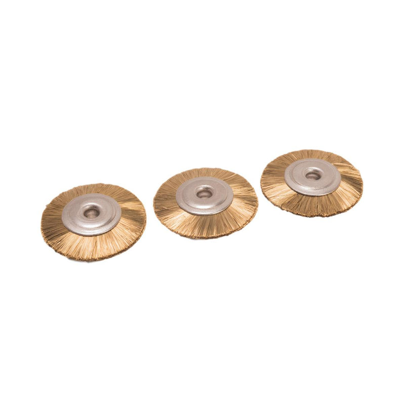 Pack-3 Brass 3/4" Straight Wire Wheel Brushes-Unmounted With 3/32" Hole - Otto Frei