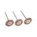 Pack-3 Robinson Stiff 3/4" Thin Single Row Natural Bristle Brushes-Mounted On 3/32" Shanks - Otto Frei
