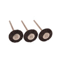 Pack-3 Supra MM Stiff 3/4" Thick Double Row Natural Bristle Brushes-Mounted On 3/32" Shanks