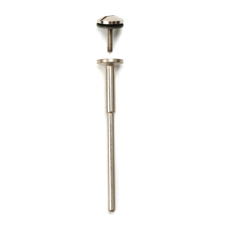 Pack-6 Screw Mandrel 3/32" Diameter Shank- 1/16" Screw-Large "Hippie" Head-Nickel Plated Steel - Otto Frei