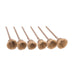 Pack-6 Supra MM Stiff 1/4" Trim Natural Bristle Cup Brushes 9/16" Diameter Mounted on 3/32" Shanks - Otto Frei