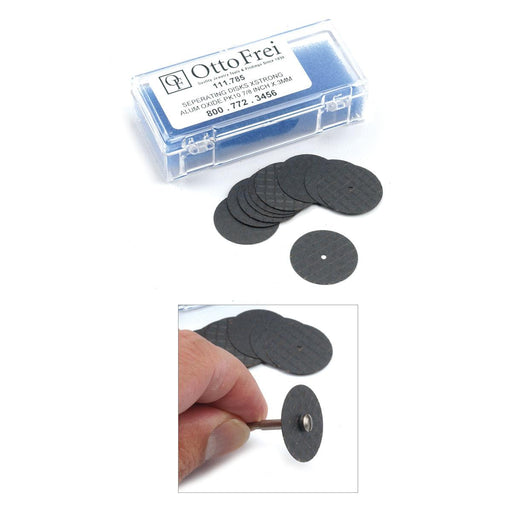 Pack of 10-7/8" x 0.3mm Extra Strong Fiber Reinforced Aluminum Oxide Separating Disks - Otto Frei
