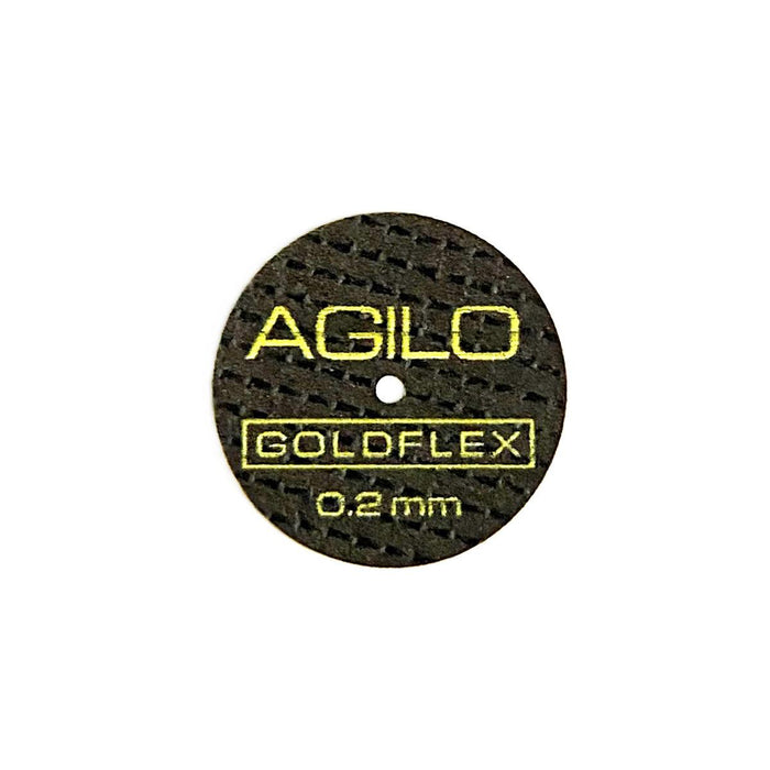 Pack of 10-AGILO GOLDFLEX Yellow 0.2mm x 22mm Separating Discs - Otto Frei