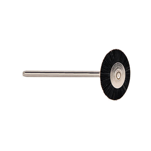 Pack of 12-Black Chunking Stiff Bristle Wheel Brush-22mm Mounted on 3/32" Shank - Otto Frei