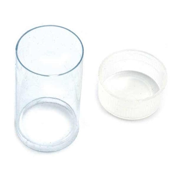 Pack of 12-Plastic Bottles with Lids-1-1/2" x 7/8" - Otto Frei