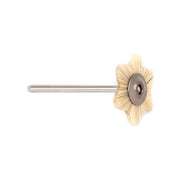 Pack of 12-White Goat Hair Soft Wheel Star Brush-22mm Mounted on 3/32" Shank - Otto Frei