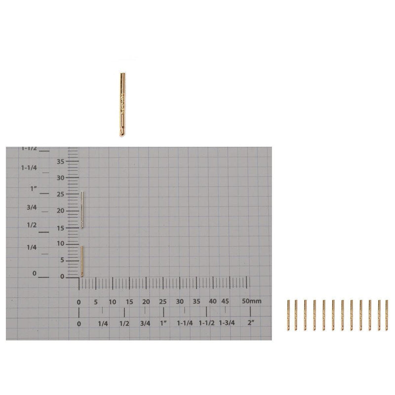 Pack of 12- Yellow Gold Filled Heavyweight 0.84mm Friction Ear Posts - Otto Frei