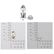 Pack of 2 Each-Sterling Silver Medium Ear Clip Lever & Lug Set - Otto Frei