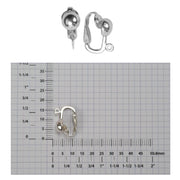 Pack of 2-Sterling Silver Ear Clips 7mm Half Ball with Ring - Otto Frei