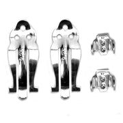 Pack of 2 - Sterling Silver Ear Clips Large Lever & Lug Set - Otto Frei