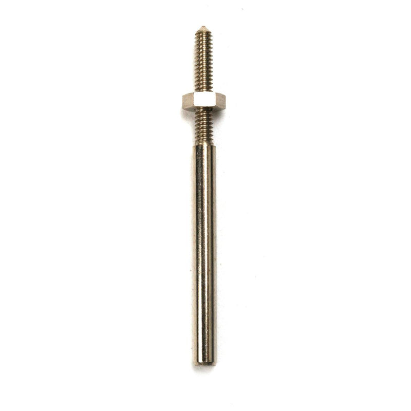 Pack of 6-Straight Threaded Mandrel with Nut-1/8" Diameter Shank-Nickle Plated Steel - Otto Frei
