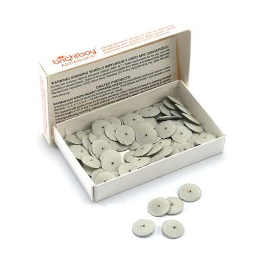 packs of 10-Brightboy WR White Knife Edge Pumice Wheels 5/8" - Otto Frei