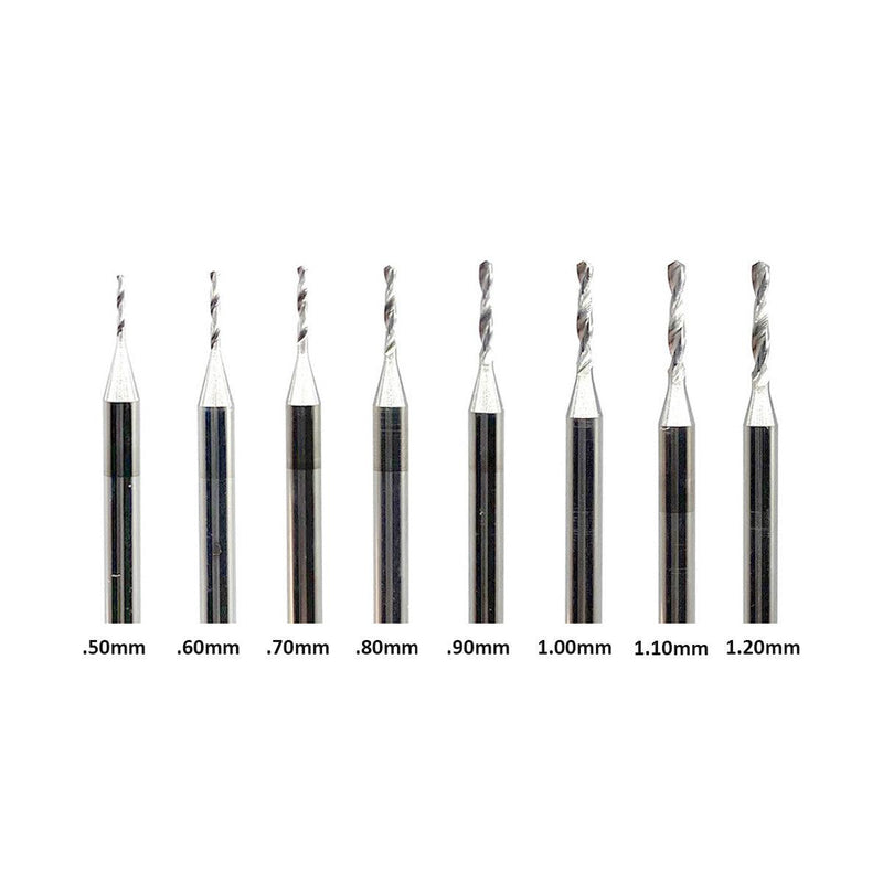 Packs of 2 AGILO-UNI HSS Universal Drills 0.5mm-1.2mm on 3/32” Shanks-Packs of 2 - Otto Frei