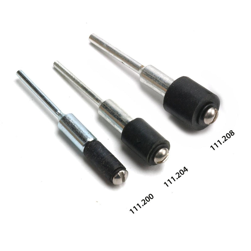 Packs of 3-Sanding Band Mandrels-3/32" Shanks-For 1/4", 3/8 & 1/2" Bands - Otto Frei