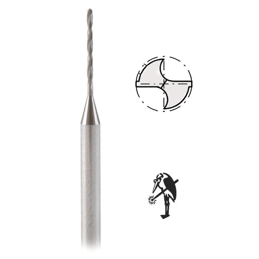 Packs of 6-Busch Fig 77 Tungsten Vanadium Twist Drills on 3/32" Shanks .50mm-2.30mm - Otto Frei