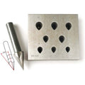 Pear Bezel Block-Large 14mm x 10mm to 21mm x 15.1mm 72% Ratio-8 Holes 17 Degree