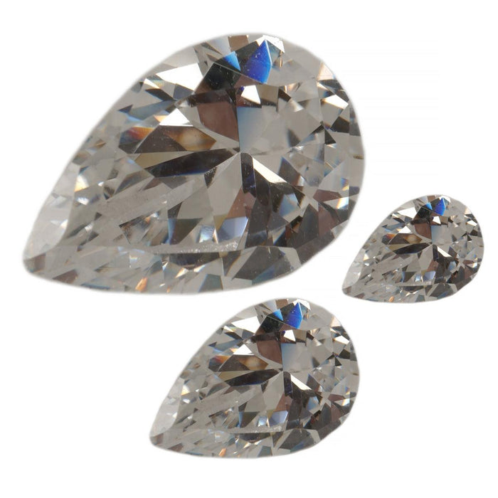 Pear Faceted Cubic Zirconia - Otto Frei
