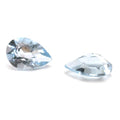 Topaze bleu ciel véritable facettée taille poire - 6x4mm