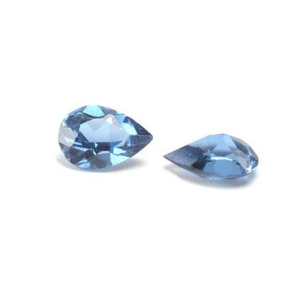 Pear Faceted Imitation Blue Zircon - Otto Frei