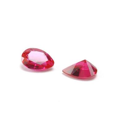Pear Faceted Lab-Created Ruby - Otto Frei
