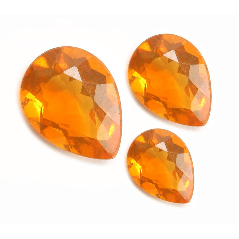 Pear Faceted Mexican Fire Opal - Otto Frei