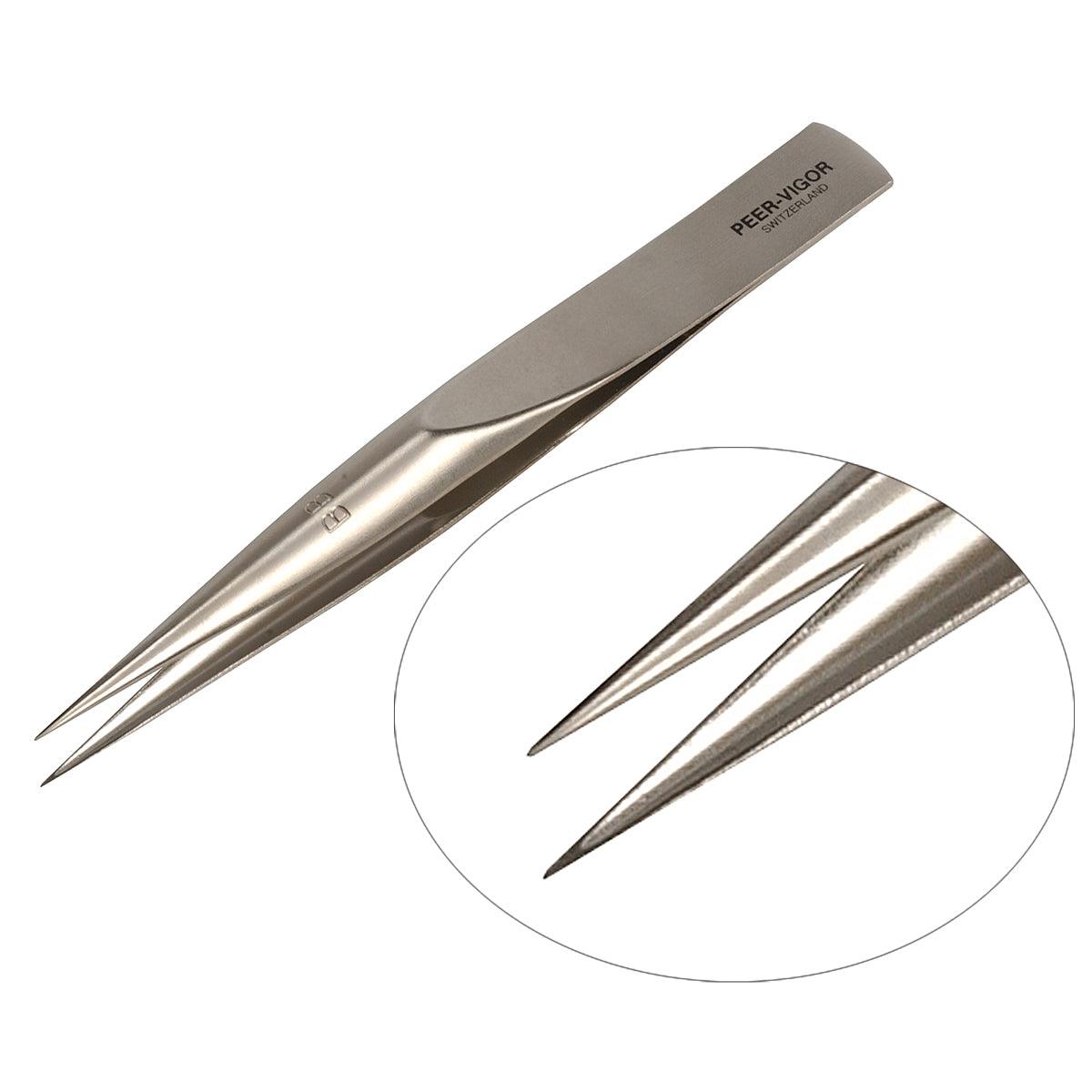Peer-Vigor Boley Style BB Nickel Plated Tweezers | Grobet USA — Otto Frei