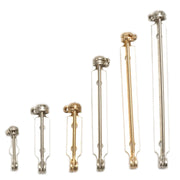 Nickel Silver & Yellow Plated Pin Backs - Packs of 12 - Otto Frei