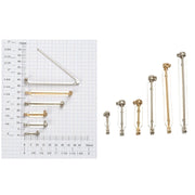 Nickel Silver & Yellow Plated Pin Backs - Packs of 12 - Otto Frei