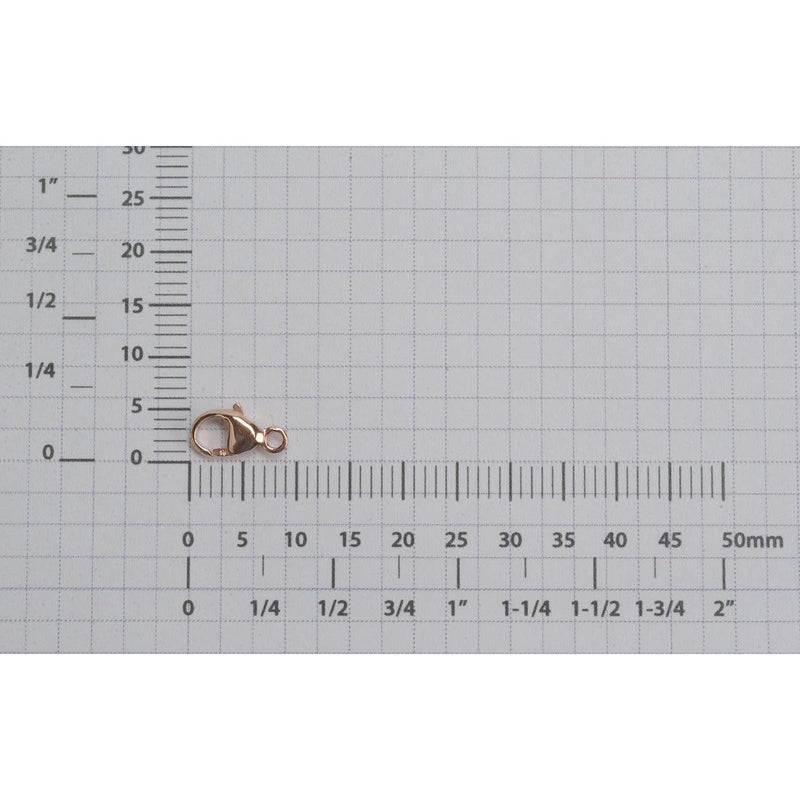 Pink Gold Filled Lobster Claw (Oval) - Otto Frei