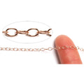 Chaîne ovale en or rose plaqué, 3,0 mm x 4,0 mm – lot de 5 pi (60 po)