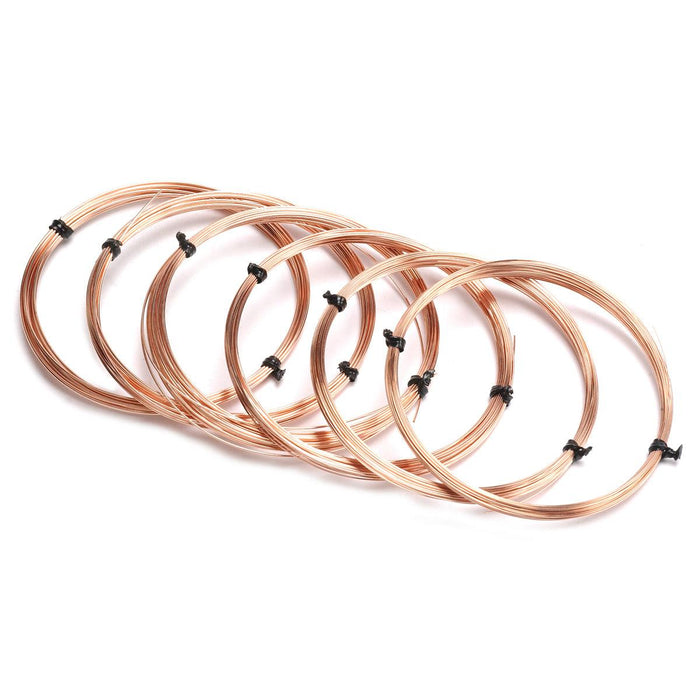Pink Gold Filled Round Wire Half Hard 1/2 Ounce Coils - Otto Frei