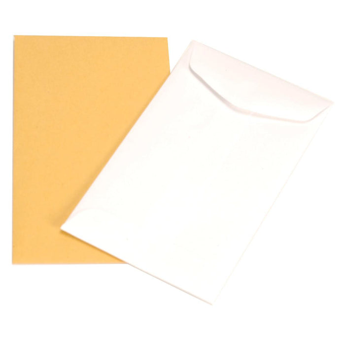 Plain Job Envelopes 5-1/2" X 3-1/8"-Brown or White - Otto Frei