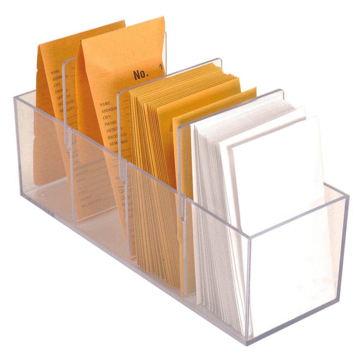 Envelope Rack Divider Acrylic Job Envelope Holder with Dividers | Jewelry Repair — Otto Frei