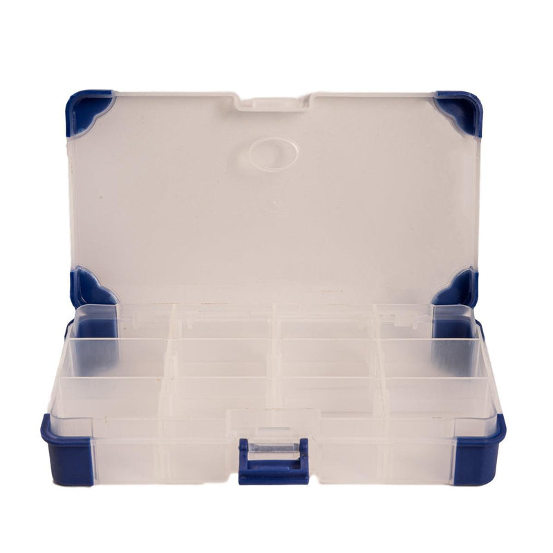 Plastic Organizer, clear and blue 6-1/2 x 3-1/2 - Otto Frei