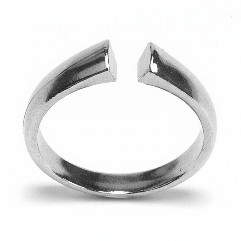 14K & Platinum Half Round Ring Shanks with Wide Flat End