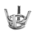 Runde Platin-Doppelgalerie-Gussfassungen mit 4 Zinken - Platin / 0,03 ct (2,0 mm)