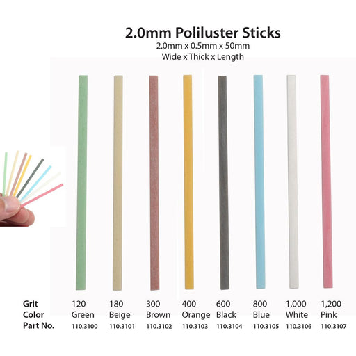 Poliluster Sticks Ceramic Files-2mm - Otto Frei