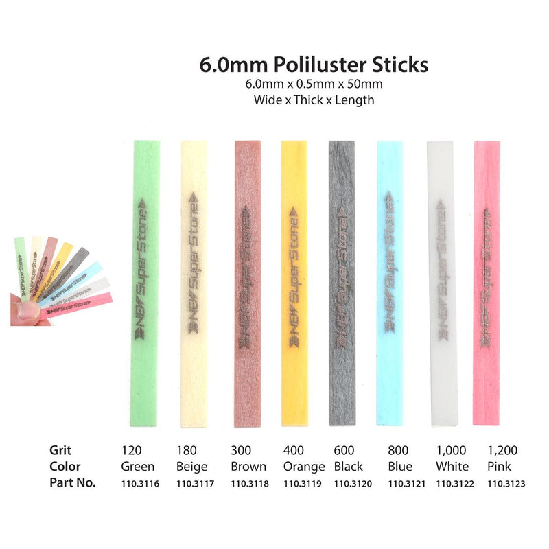 Poliluster Sticks Ceramic Files-6mm - Otto Frei