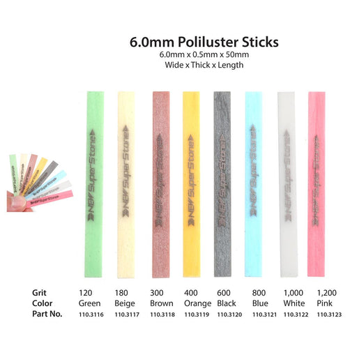 Poliluster Sticks Ceramic Files-6mm - Otto Frei
