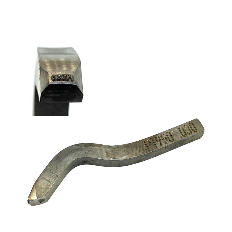 PT950 Bent Square Shank Hallmark Stamp-1/32" (0.75mm) Impression Height - Otto Frei