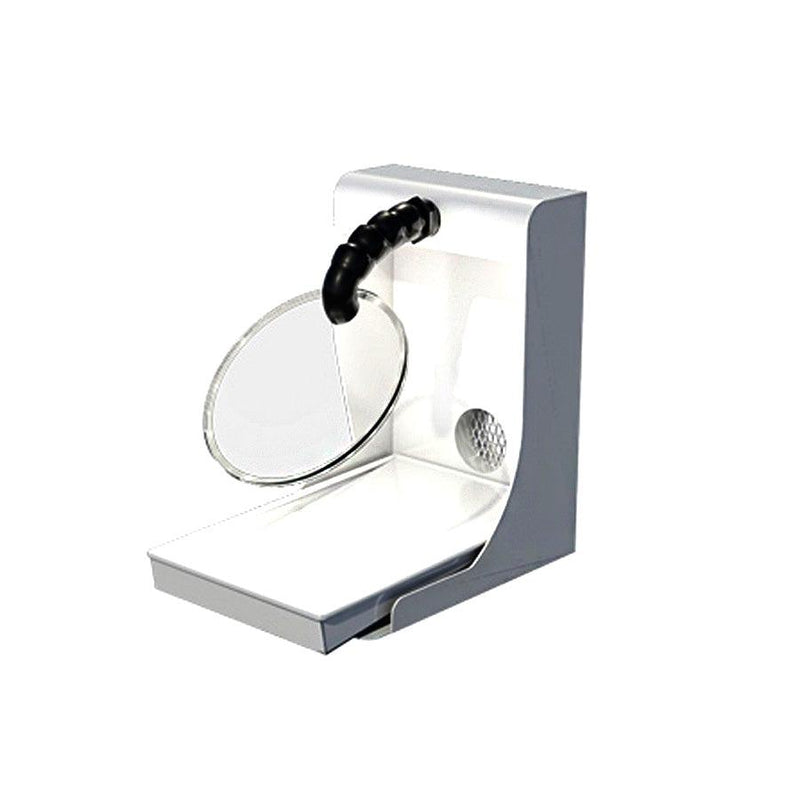 Quatro AA783 Polishing Hood With Face Shield, Plastic Splash Tray & Light-110V - Otto Frei