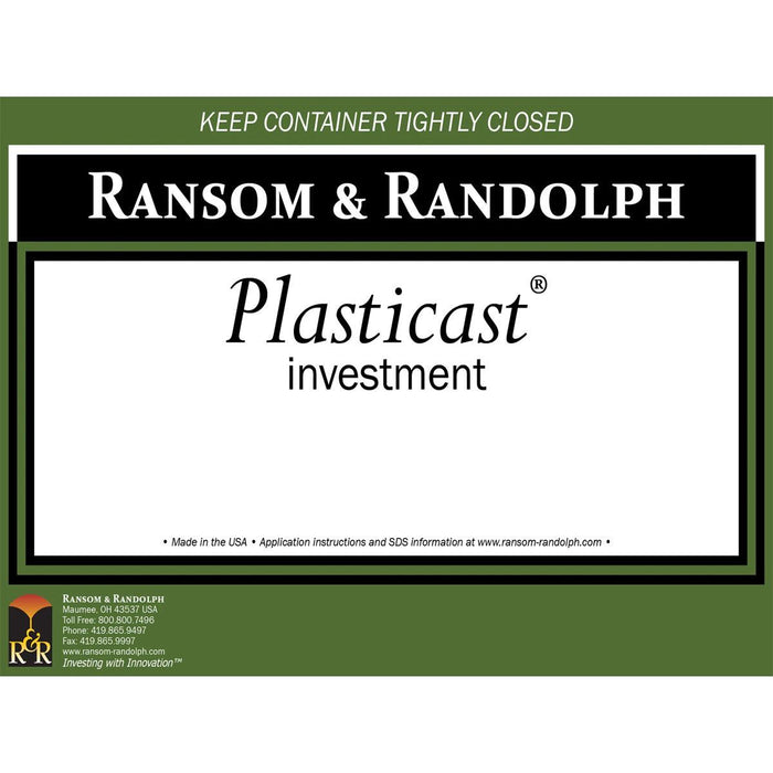 Ransom & Randolph Plasticast Investment-44 Lb Box - Otto Frei