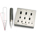 Rectangular Bezel Block-Narrow Cut Corners 5mm x 2.5mm to 15mm to 7.5mm 11 Holes 17 Degree - Otto Frei