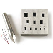 Rectangular Bezel Block-Slightly Narrow 6mm x 3mm to 16mm x 13mm 11 Holes 17 Degree - Otto Frei